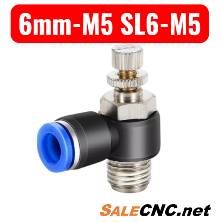 ข้อต่อลม เข้ากระบอกลม 6mm-M5 SL6-M5
