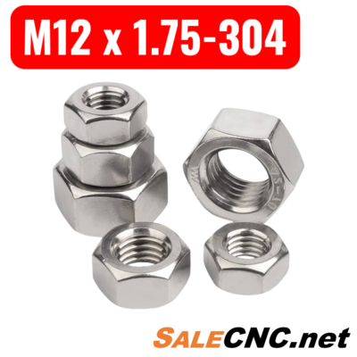 Female Threaded Fastener, M12 x 1.75, Grade 304