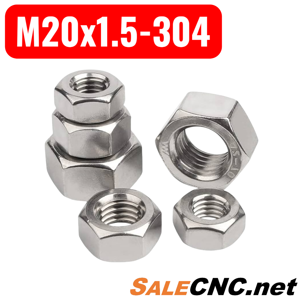 น็อตตัวเมีย M20x1.5-304 2 น็อตตัวเมีย M20x1.5-304