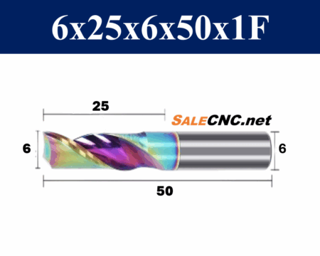 End Mill 1 flute 6x25x50 mm