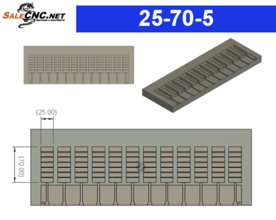 Mold - Dimensions 25-70-5 mm