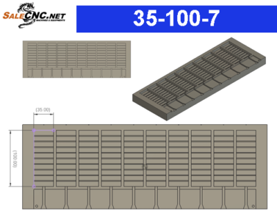 Mold - Dimensions 35-100-7 mm