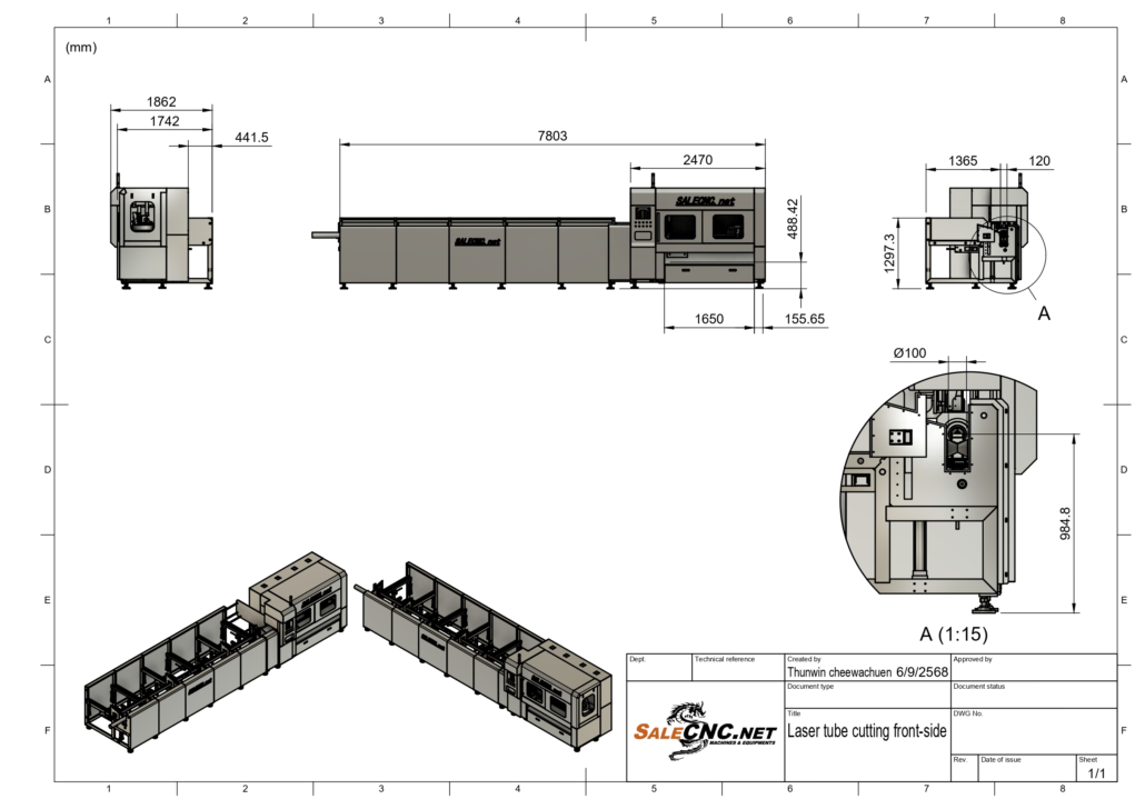 Laser tube cutting machine ( ไม่รวม Feeder ) 3 Laser tube cutting front side1 page 0001