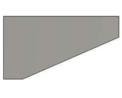 Aluminium plate 90Degree R 120x60x20 mm