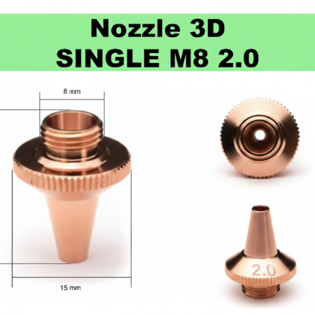 Fiber Laser Cutting Machine Nozzle - M8 Single Layer 64 3D M8 SINGLE 2.0