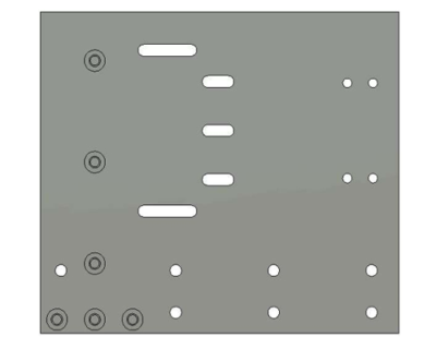 Aluminium plate 90Degree LB 230x265x20 mm