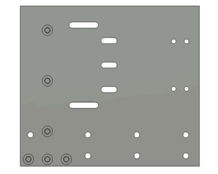 Aluminium plate 90Degree LB
