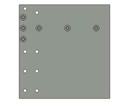Aluminium plate 90Degree LF