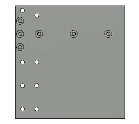 Aluminium plate 90Degree LF