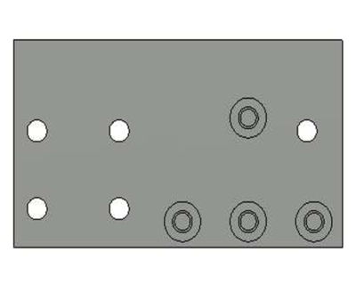 Aluminium plate 90Degree R 140x80x20 mm