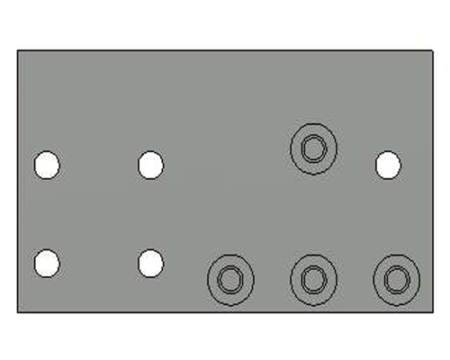 Aluminium plate 90Degree R
