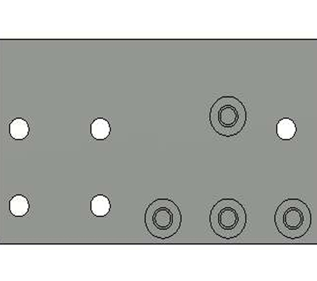 Aluminium plate 90Degree R