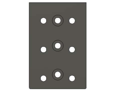 Aluminium plate 90Degree support 80x120x20 mm