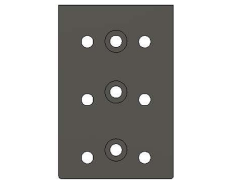 Aluminium plate 90Degree support