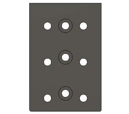 Aluminium plate 90Degree support