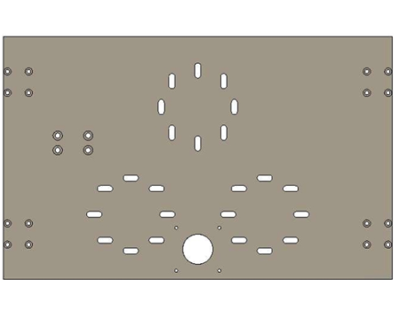 Aluminum Plate Table 400x638x25mm 1 Aluminium plate Table