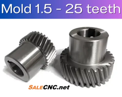 Helical Gear Mold, Module 1.5, 25 Teeth