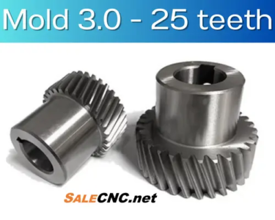 Helical Gear Mold 3.0 - 25 Teeth