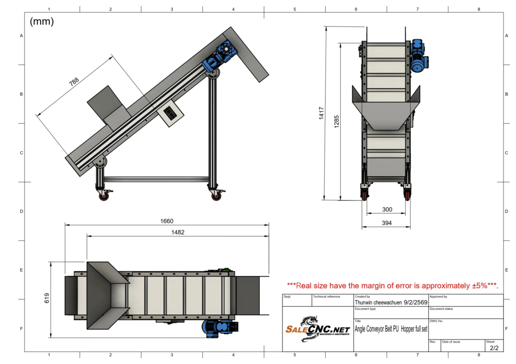 Angle Conveyor Belt PU Hopper full set page 0002