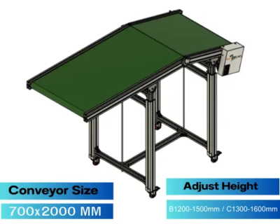 Conveyor Belt BC / PU 700x2000mm (Height: B1200-1500mm, C1300-1600mm)