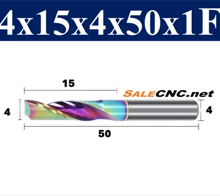End Mill 1 flute4x15x4x50x1