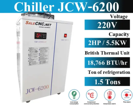 Industrial Water Chiller - Model JCW-6200 1 Chiller JCW6200 1