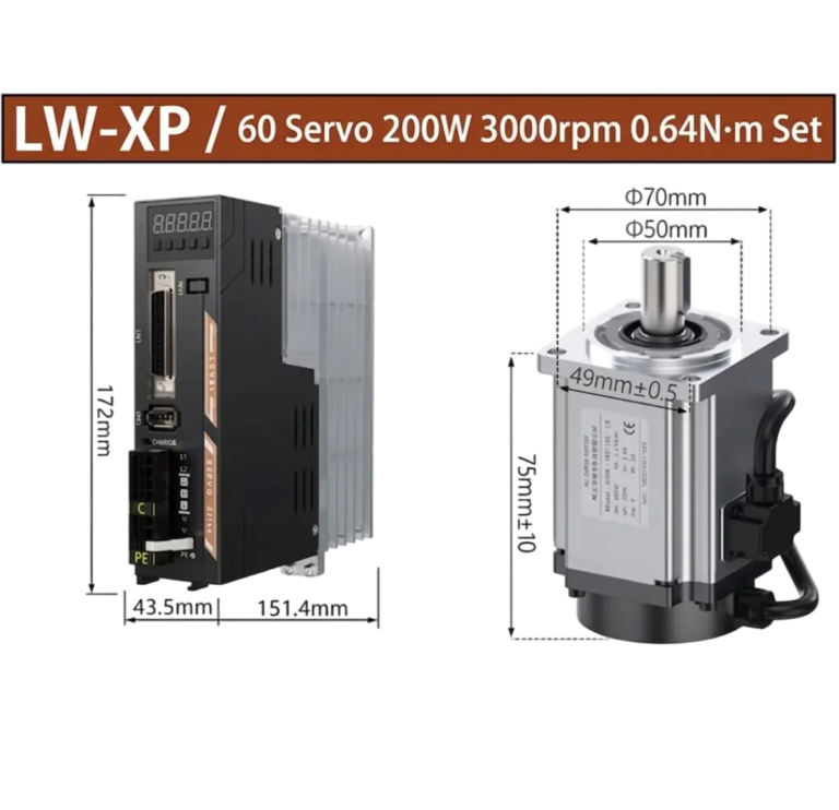 Servo Motor + Driver 60-0.2 KW