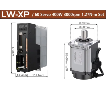 Servo Motor + Driver 60-0.4 KW 1 60 0.4KW Photoroom