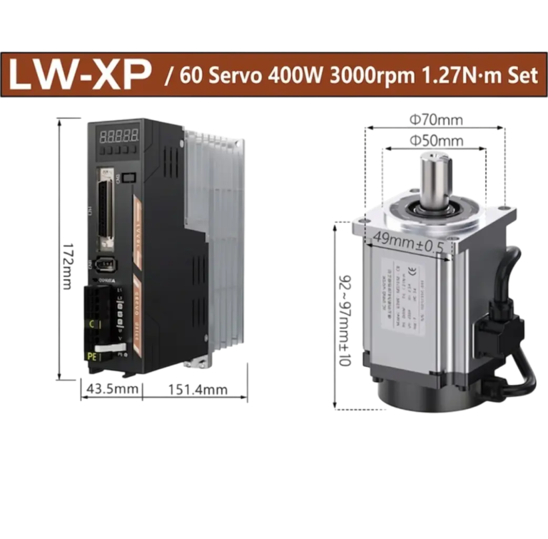 Servo Motor + Driver 60-0.4 KW