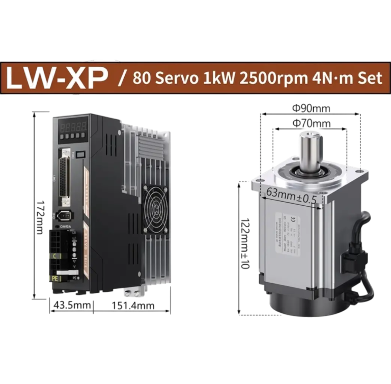Servo Motor + Driver 80-1.0 KW 4N