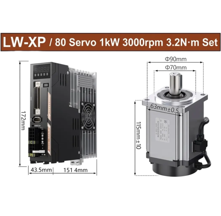 Servo Motor + Driver 80-1.0 KW