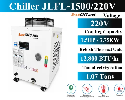 Chiller Water Cooling เครื่องชิลเลอร์ เครื่องทำความเย็น JLFL-1500