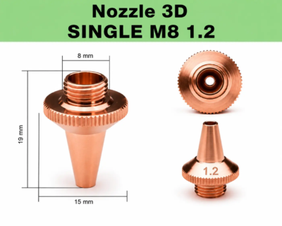 Laser Nozzle 3D M8 SINGLE 1.2