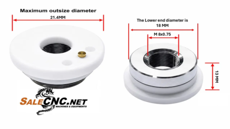 Ceramic Ring for CNC Laser Fiber D21.4mm M8 1 Ceramic Ring 2