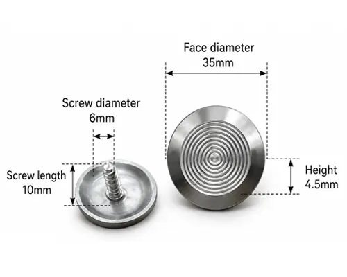 Stainless 304, Head 35x5mm