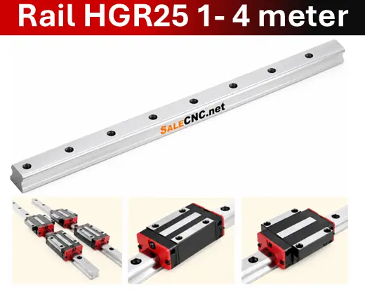 รางสไลด์ รางเลื่อน Linear Rail HGR25 ความยาว 1 – 4 เมตร