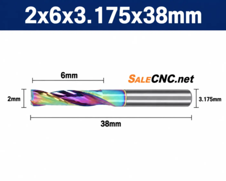 Cutting Tool 2x6x3.175x38mm – 1 Flute 1 2x6x3.175x38mm