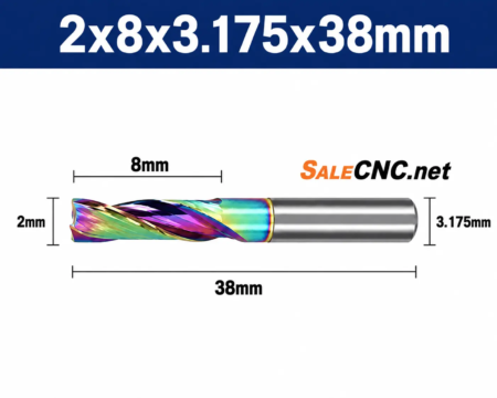 Cutting Tool 2x8x3.175x38mm – 1 Flute 1 2x8x3.175x38mm